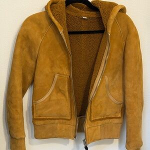 Coach Tan Shearling and Suede Leather Jacket